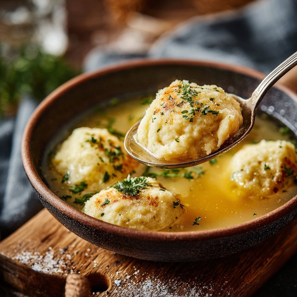 Rosenkohl Brühe mit Knödeln