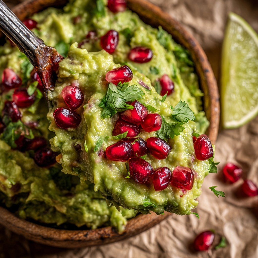 Würzige Guacamole mit Granatapfel