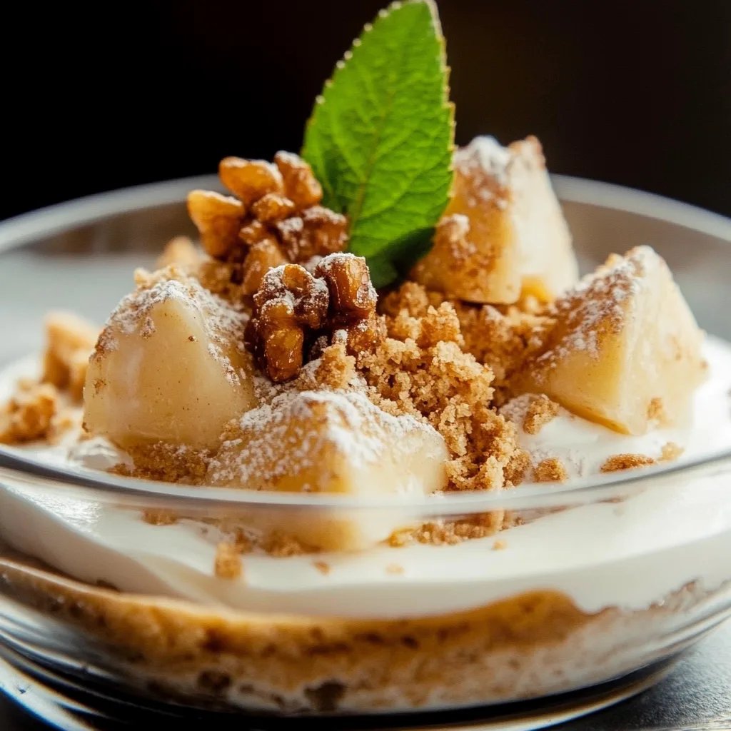 Bratapfel-Crumble auf Zimtcreme