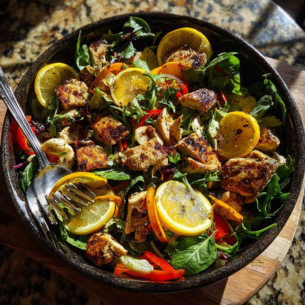 Zitronen Pfeffer Hühnchensalat