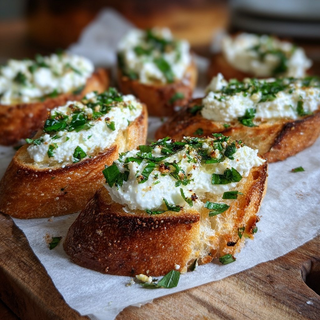 Herbed Goat Cheese Crostini