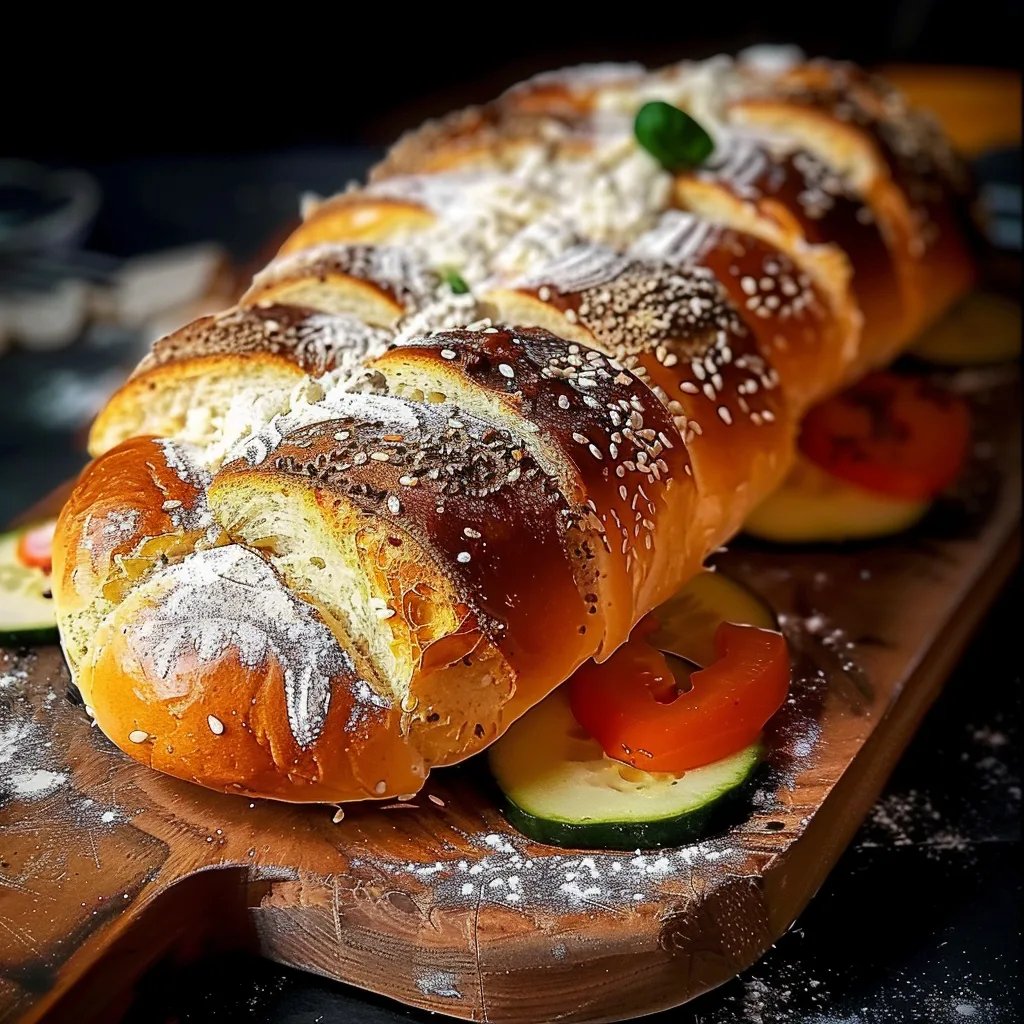 Heißer Schafskäse im Fladenbrot