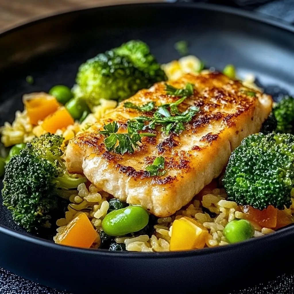 Gebratener Brokkoli mit Reis