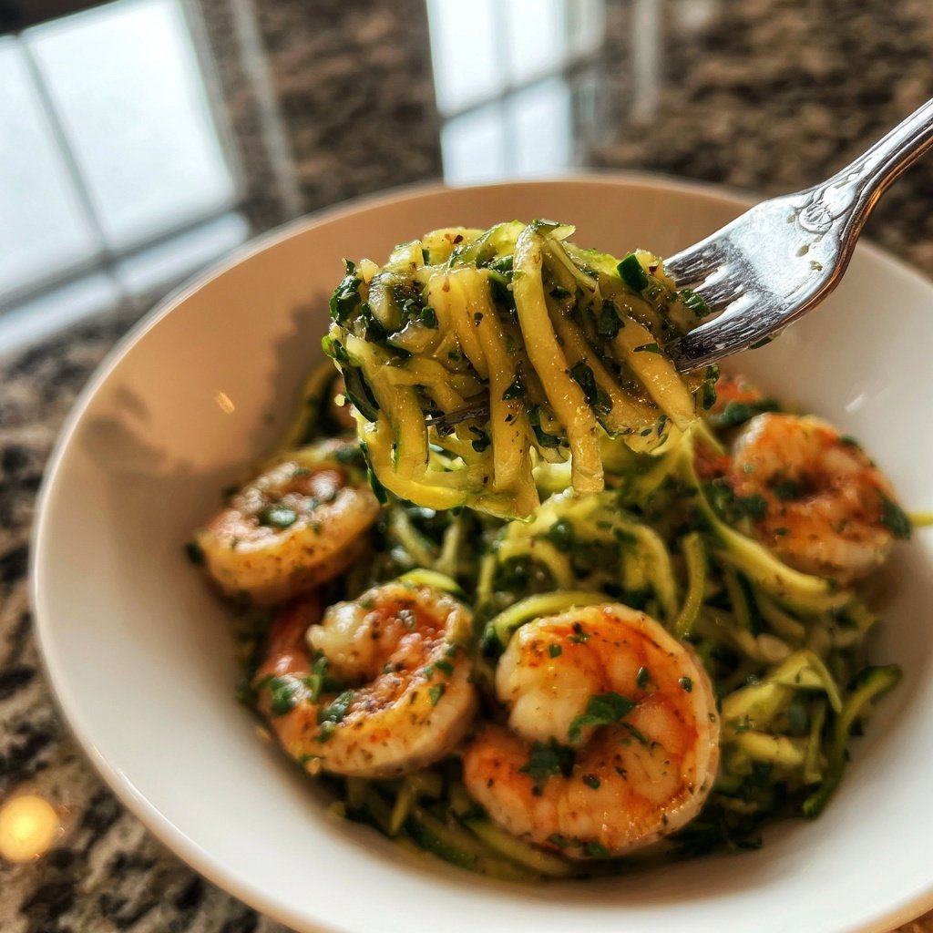 Zucchini Nudeln Mit Garnelen