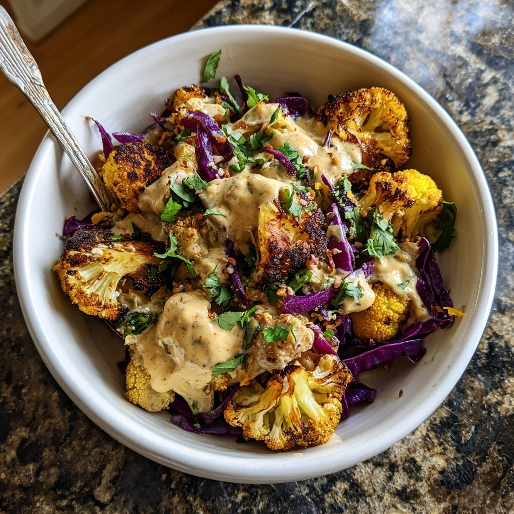 Geröstete Blumenkohl-Tahini-Bowls