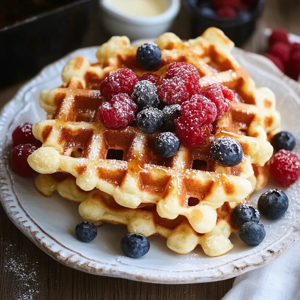 Hüttenkäse Waffeln