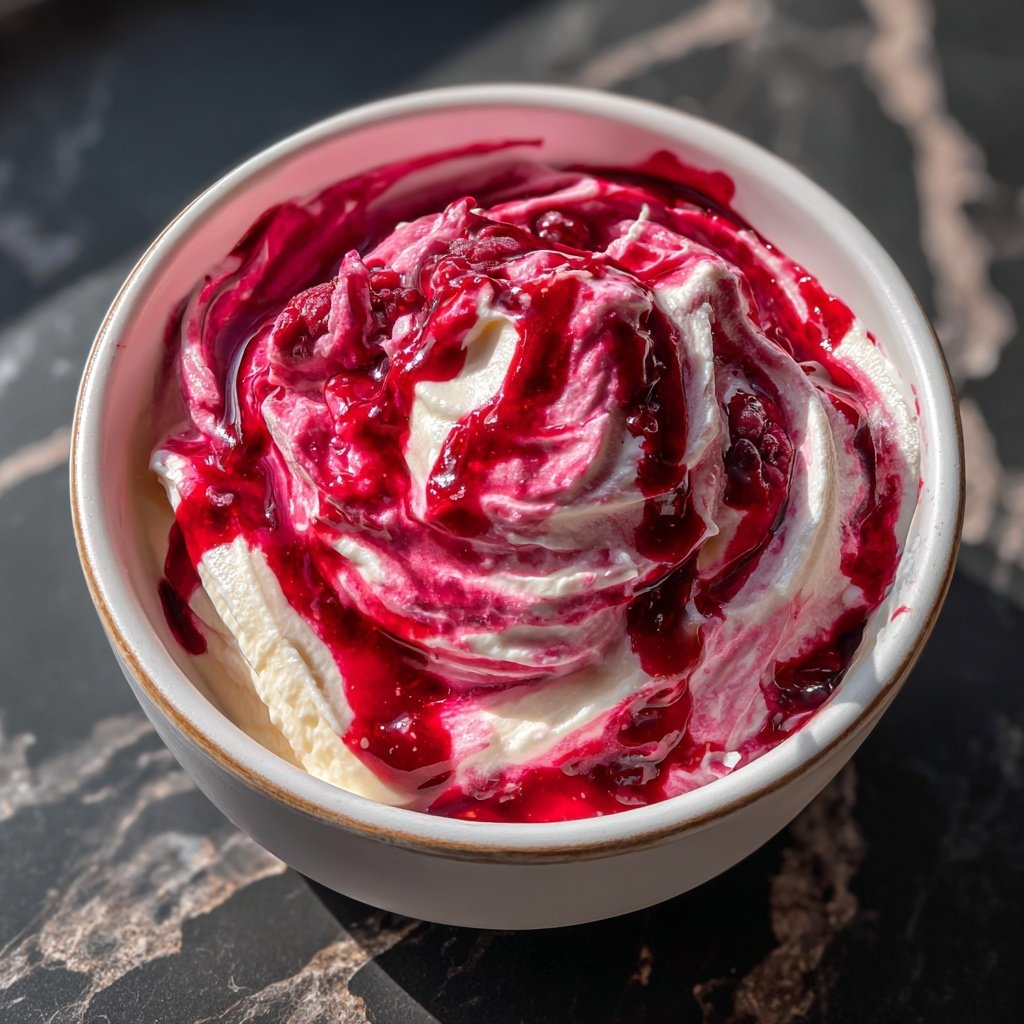 Himbeer-Swirl-Joghurt-Snack