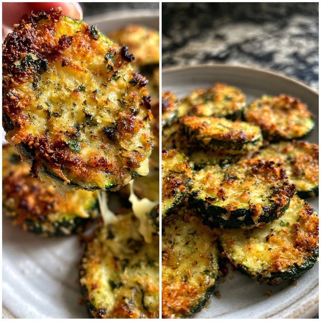 Gebackene Knoblauch Parmesan Zucchini