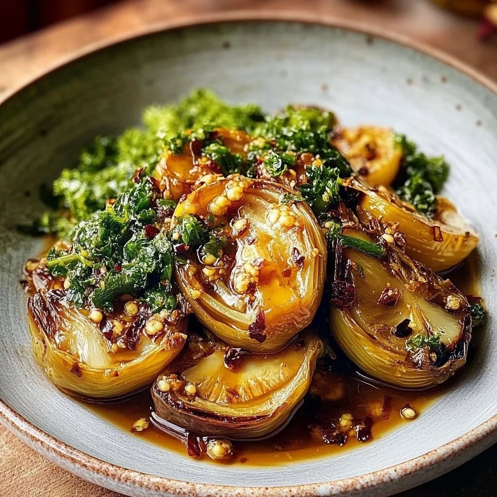 Geschmorter Spitzkohl mit Würziger Sauce