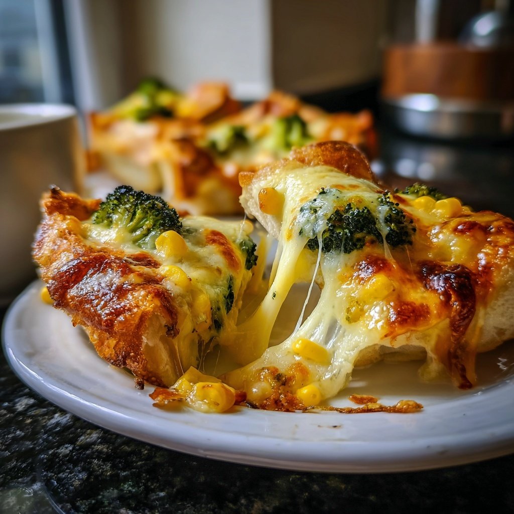 Raclette-Pfännchen mit Brokkoli, Mais und Käsehaube​