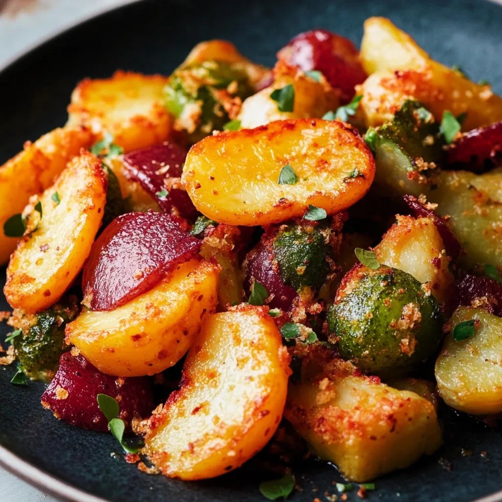 Gebratener Rosenkohl mit Semmelbröseln und Speck