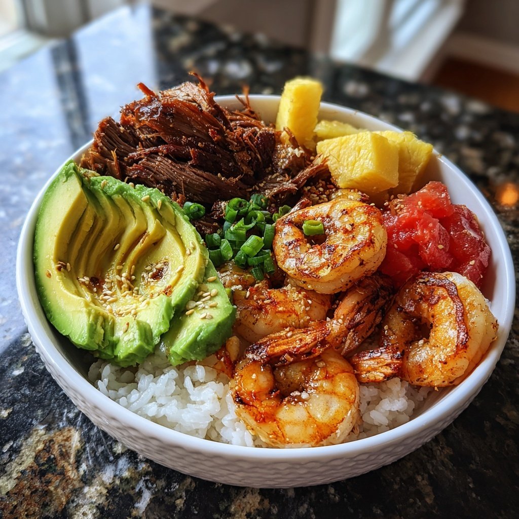 Tropische Surf and Turf Poke Bowl