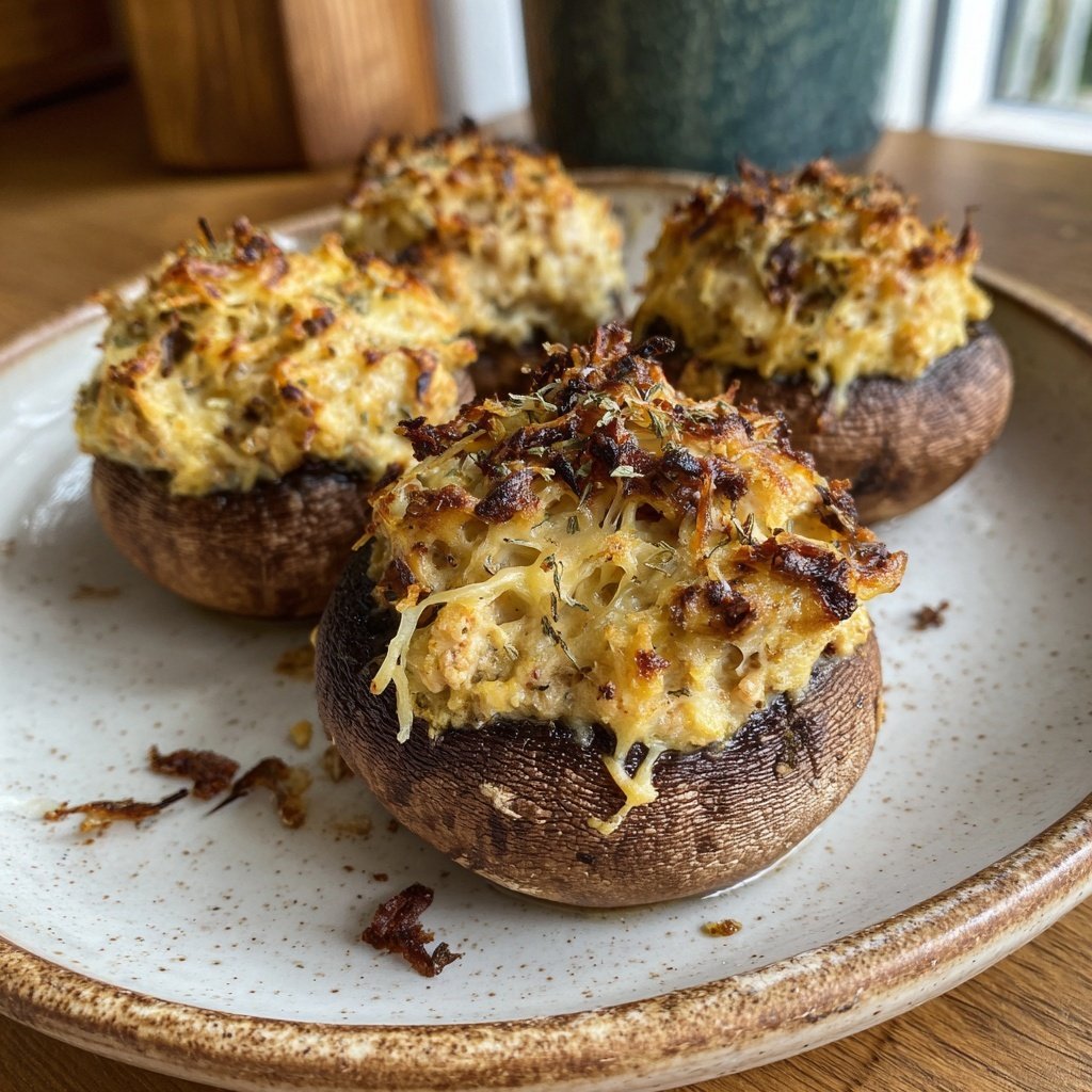 Buffalo gefüllte Pilze