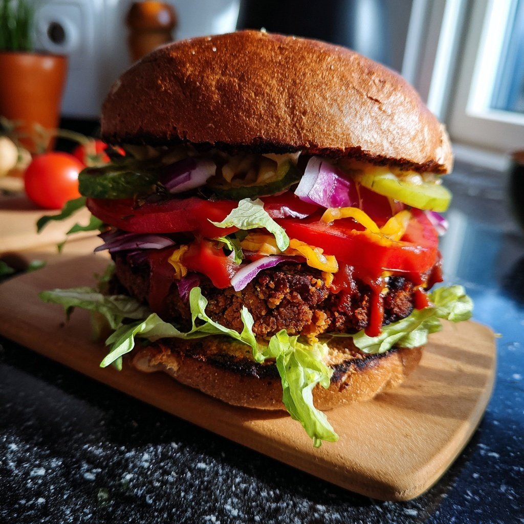 Vegane Seitan Burger für Grillabende
