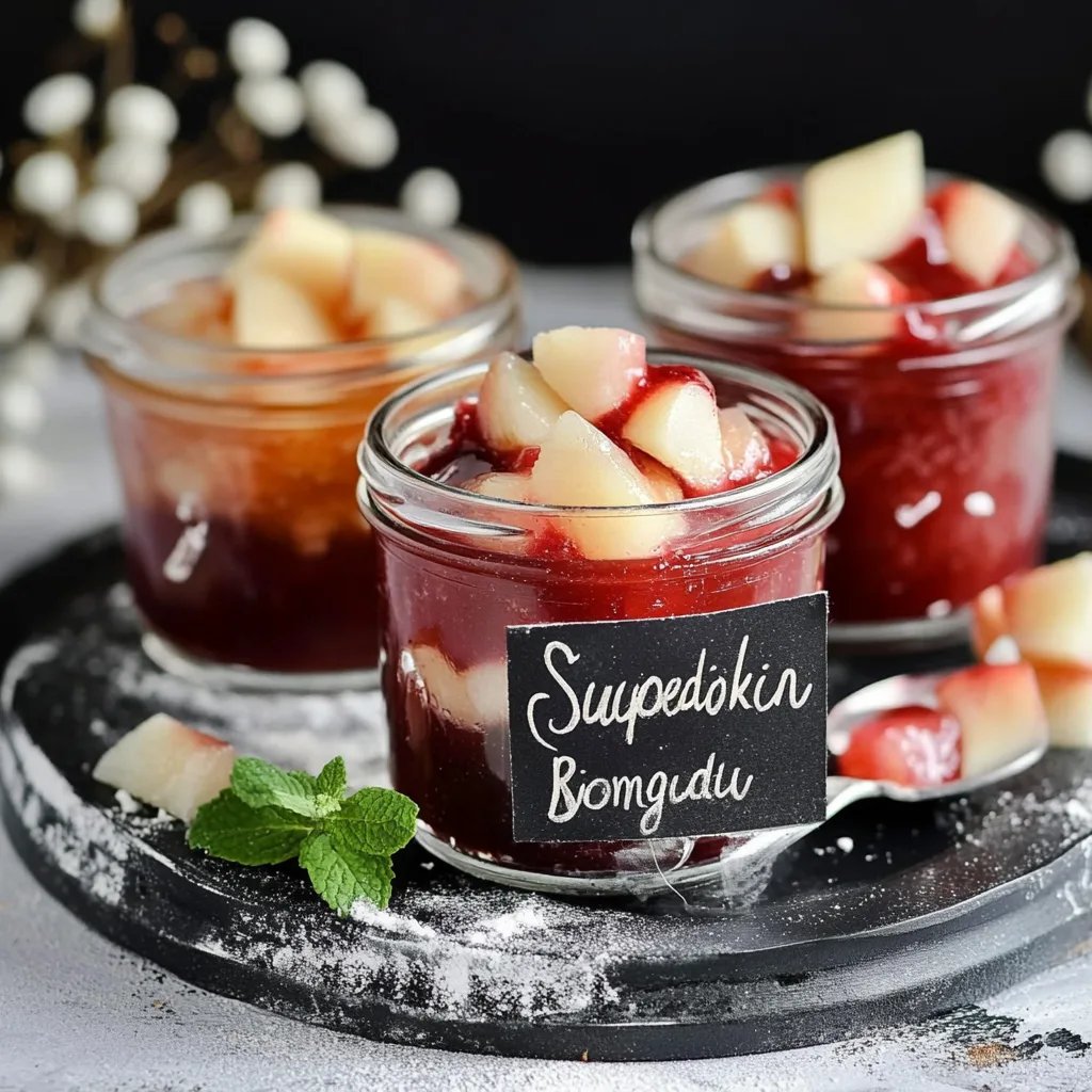 Gebackene Apfel-Birnen-Erdbeermarmelade