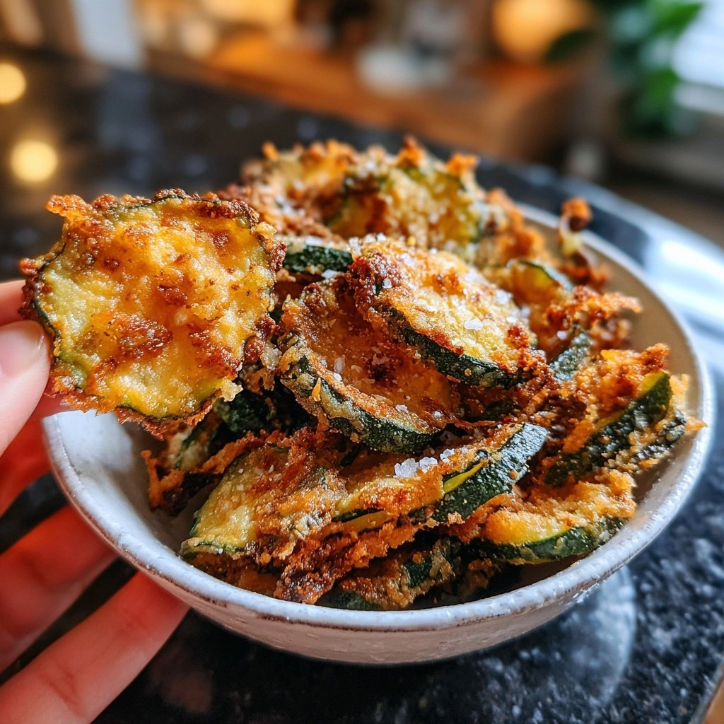 Knusprig Luftfrittiert Zucchini Keto