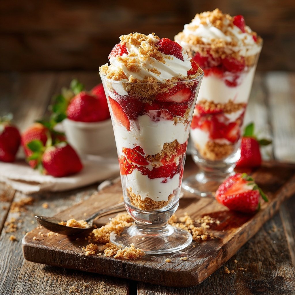 Erdbeer-Shortcake-Parfait-Überraschung