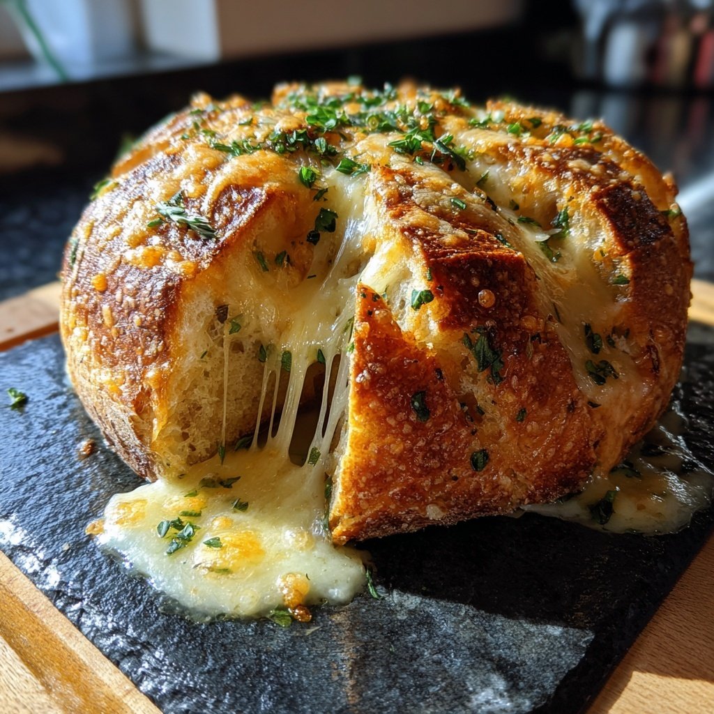 Käse Fondue Brotlaib