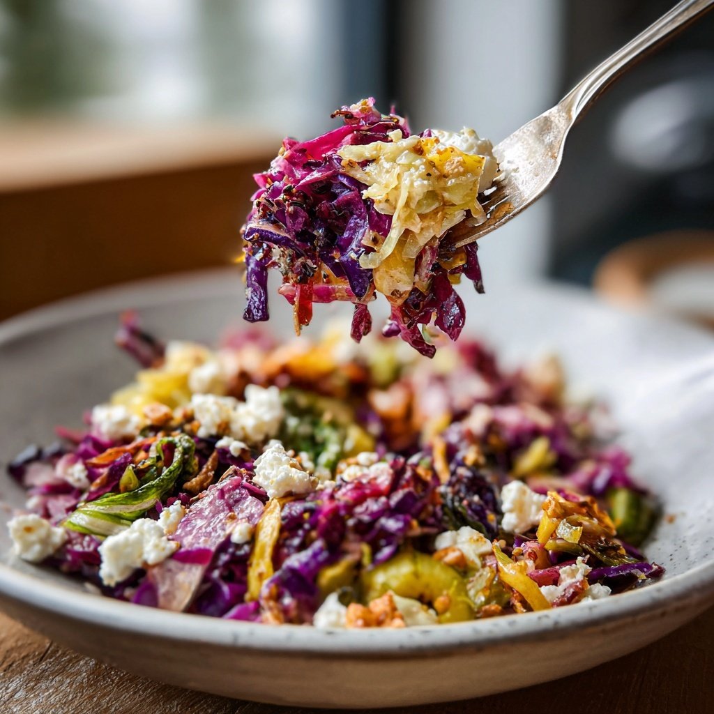 Rotkohl Feta Salat orientalisch