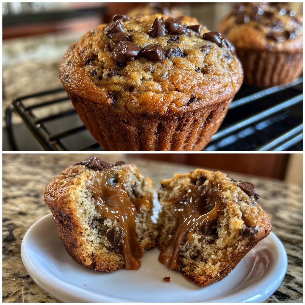 Karamell Schoko Chip Muffins