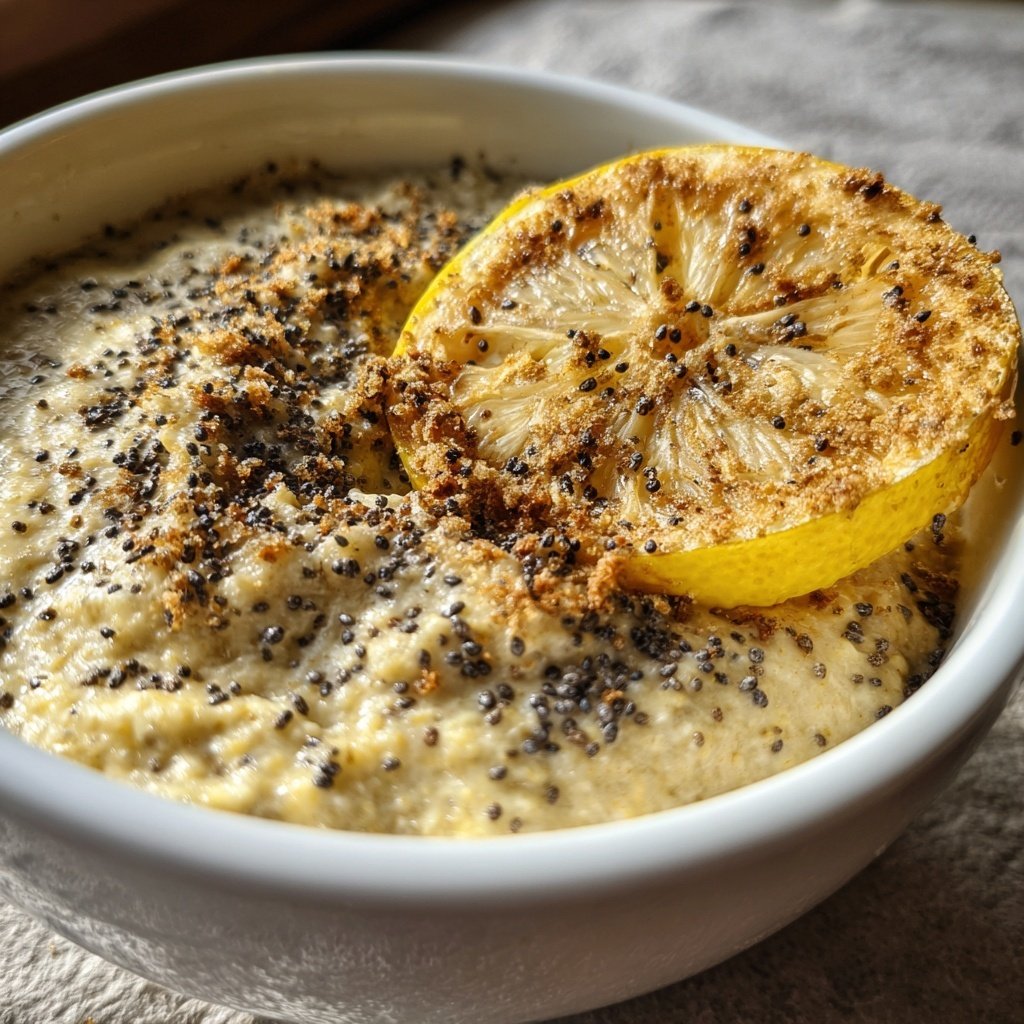Cremiger Zitronen-Mohn-Porridge