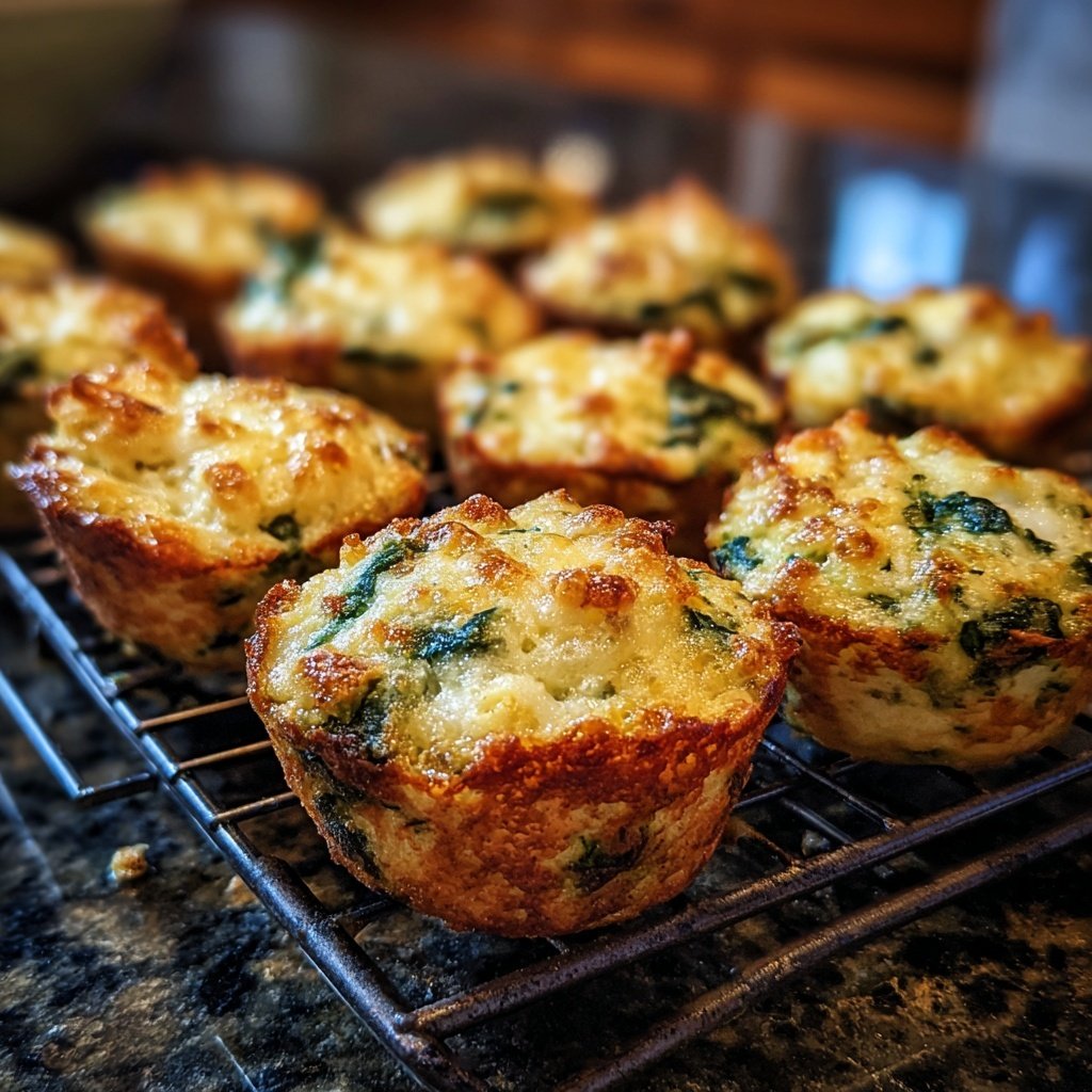 Würzige Spinat- und Käse-Happen