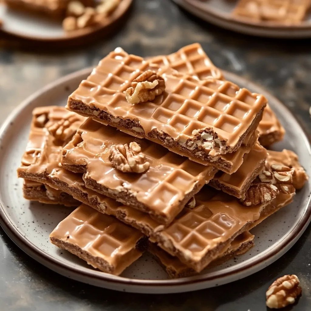 Karamell-Walnuss-Waffeln